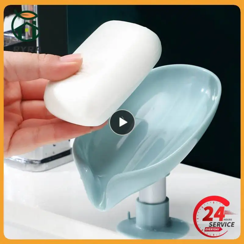 

1~10PCS Soap Holder Leaf Shape Soap Tray Bathroom Shower Drain Soap Dish Soap Storage Container For Kitchen Bathroom Accessories