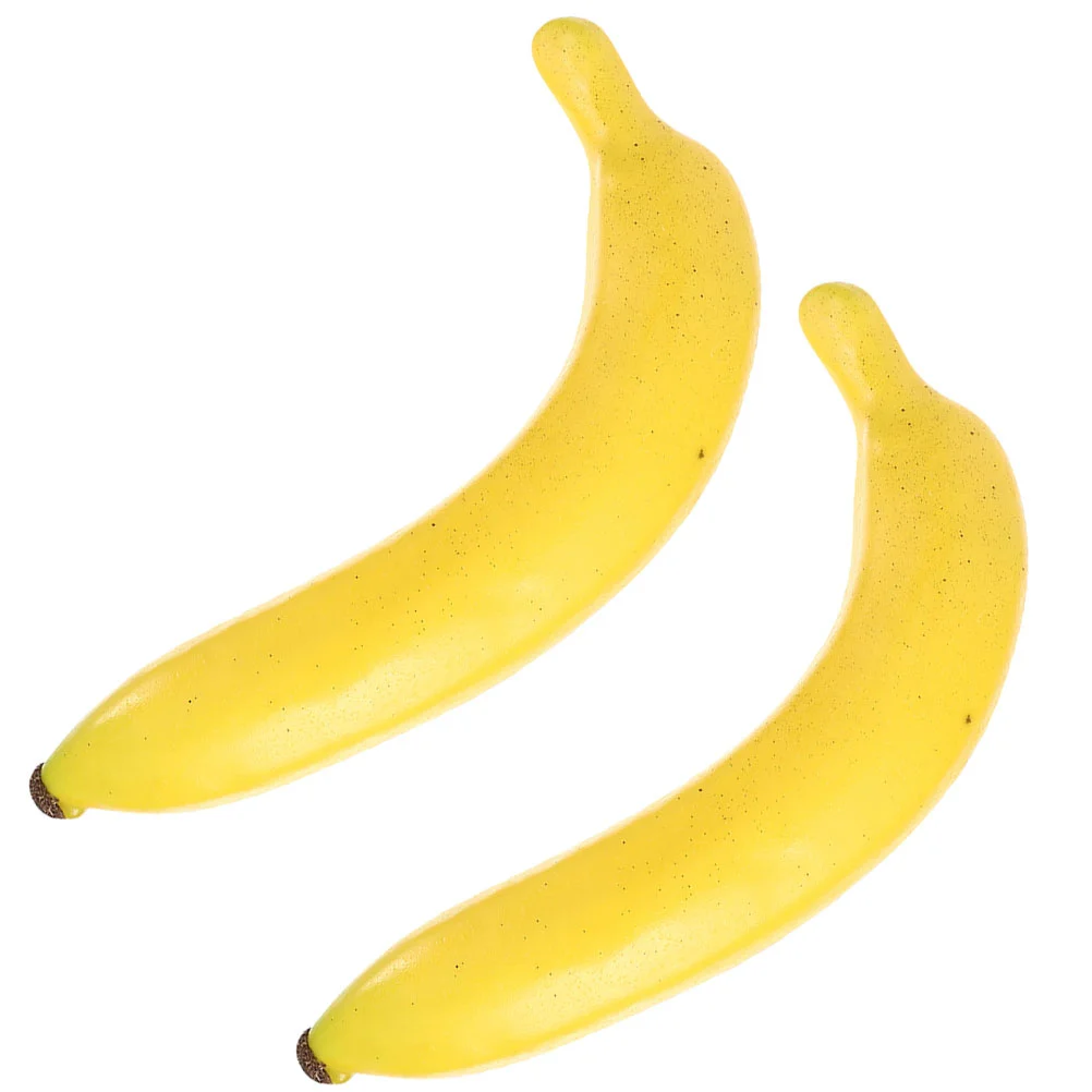 

2pcs Simulation Banana Models Fake Fruits Models Photo Props for Fruit Shop