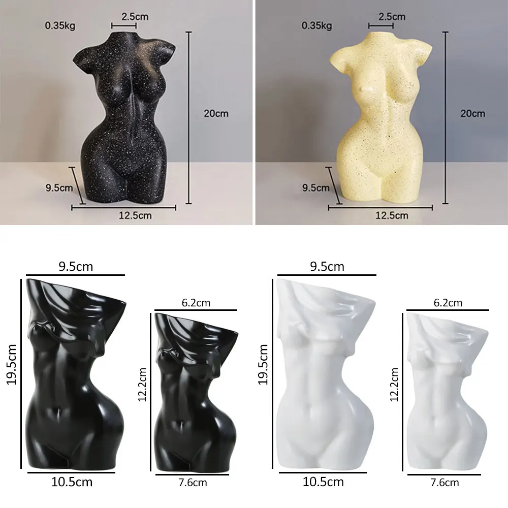 Ваза из смолы домашняя женская ваза для боди-арта Скандинавская с боковой