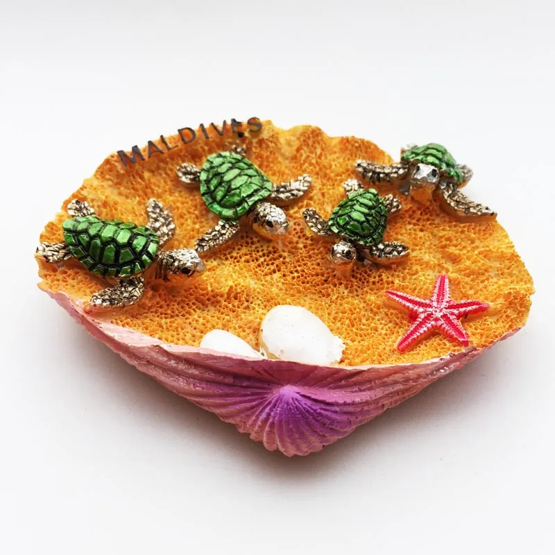 Магнит на холодильник мальдивский пляж креативная форма ракушки человеческий