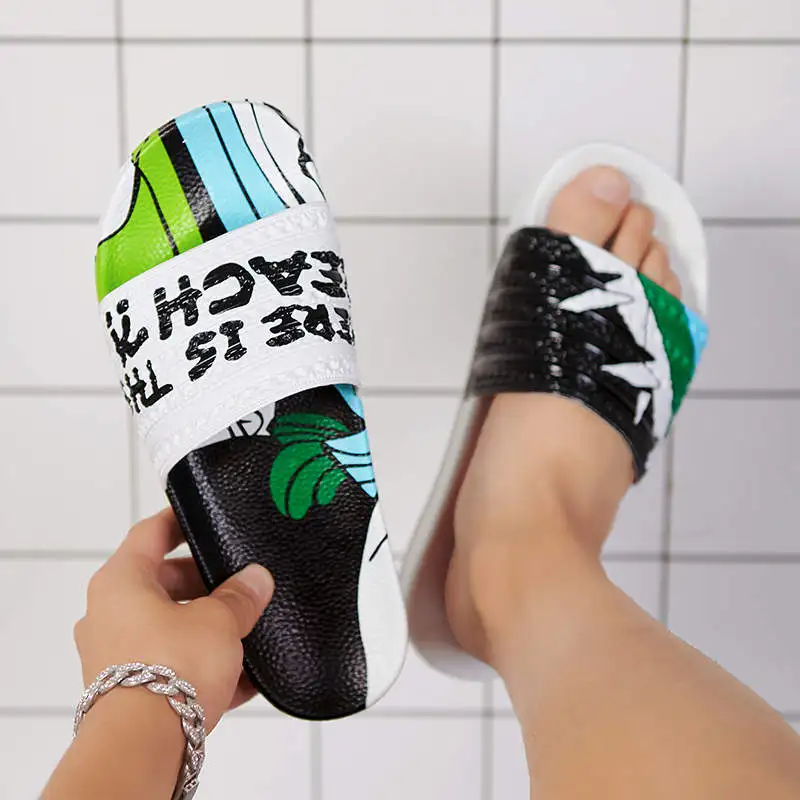 

Массивные женские черные сандалии, дизайнерские Роскошные 2023 шлепанцы, некожаные повседневные шлепанцы для мужчин, для тенниса