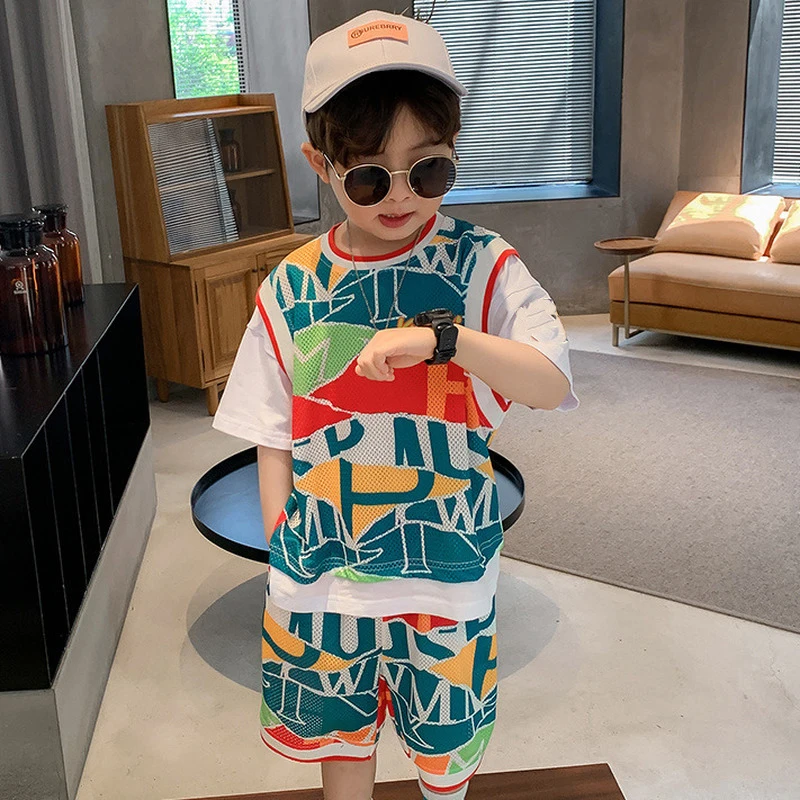

Boys Clothing Outfits Children Tracksuits Children Clothes Kids 2pcs/sets Shirt+pants 3-12y Top Summer Toddler 2023