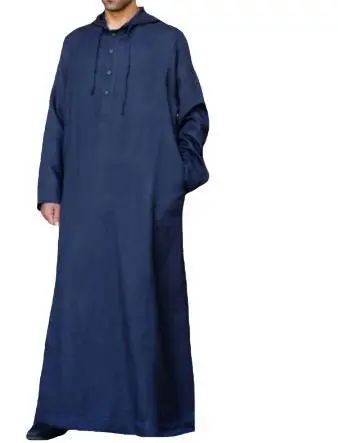 New Middle East Arabic Simple Men's long -sleeved shirt Muslim robe