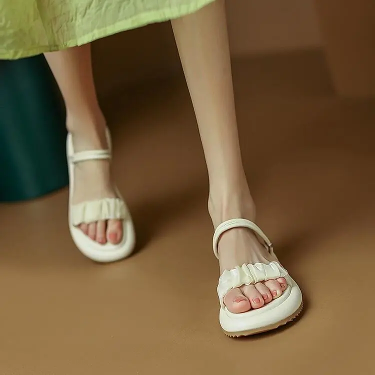 

Slippers Casual Shoes Woman 2023 Pantofle Platform Luxury Summer New Soft Flat Rome Slides Scandals PU Rubber Basic House Slippe