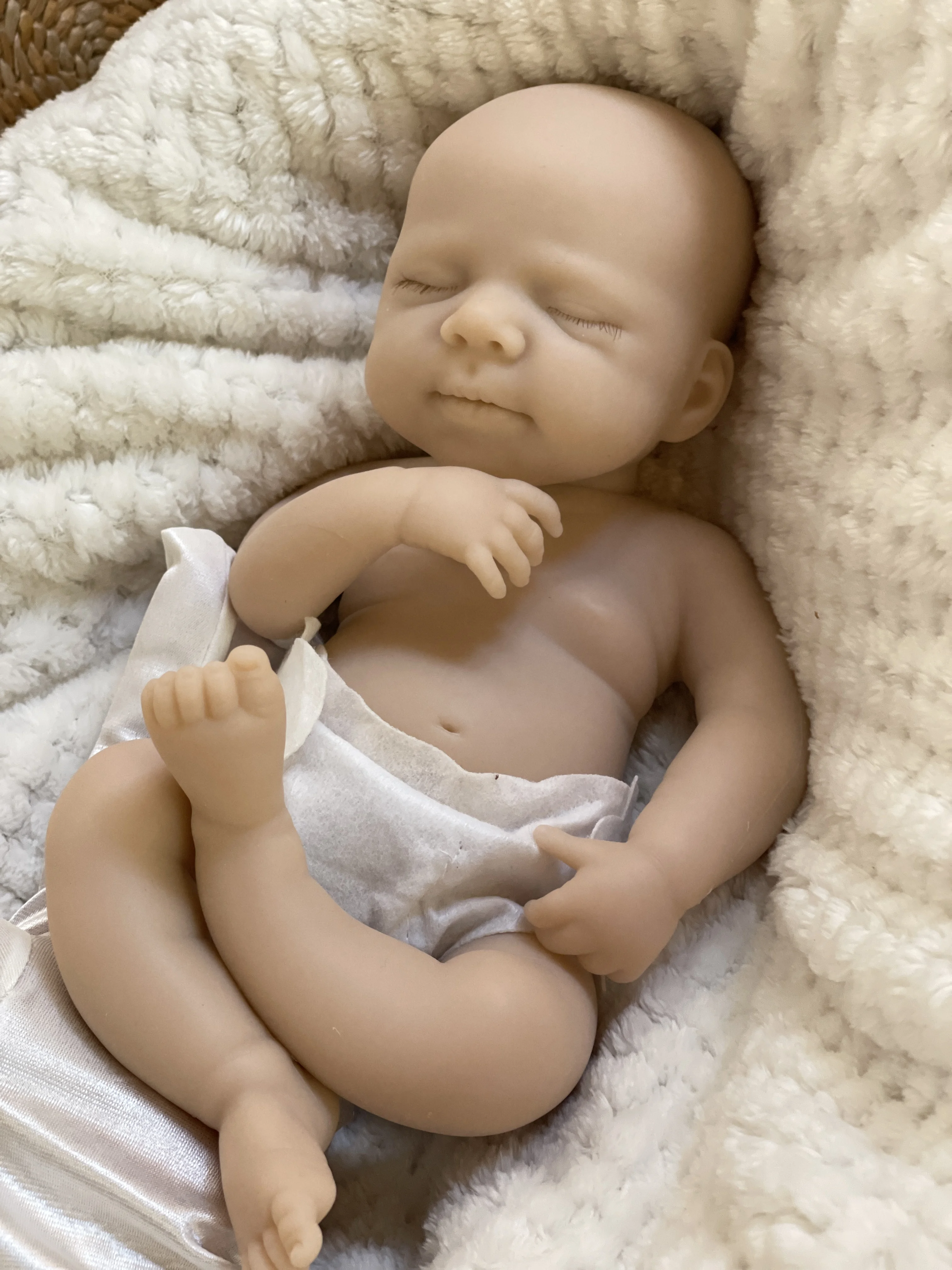 33 см открытые куклы реборн неокрашенные мягкие силиконовые для всего тела милые
