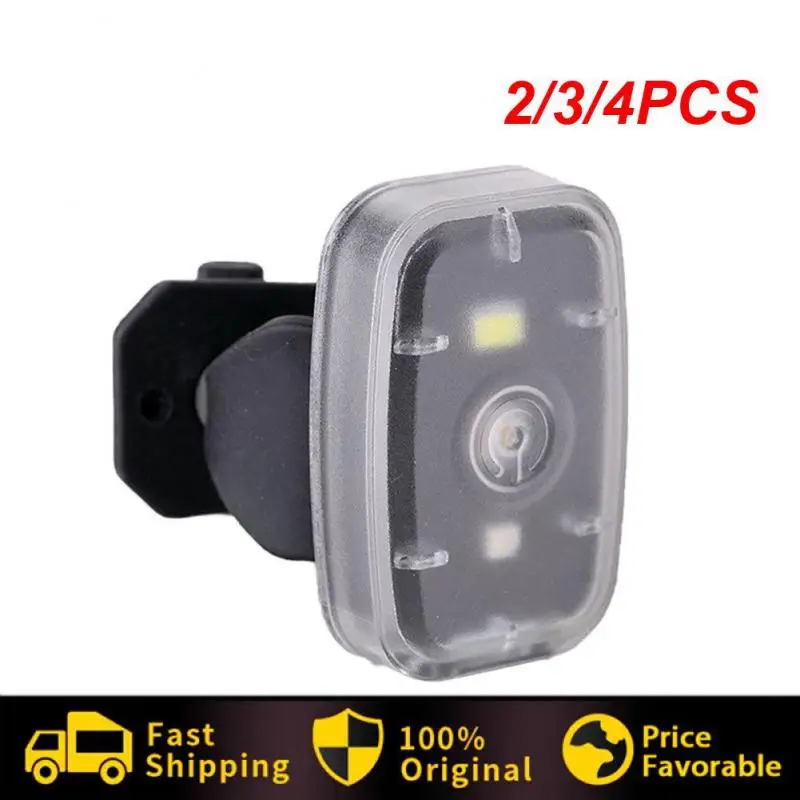 

2/3/4PCS Black Mountain Bike Light Waterproof Bicycle Taillights Convenient Clipped Warning Light Cycling Supplies Plastic