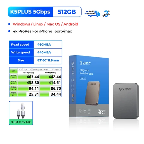 ORICO K5PLUS Магнитный внешний SSD для iPhone