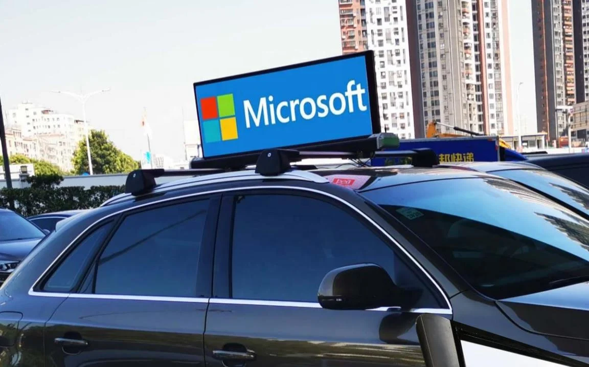 P2.5 3G/4G Wifi USB GPS Двухсторонний полноцветный рекламный внешний дисплей для такси