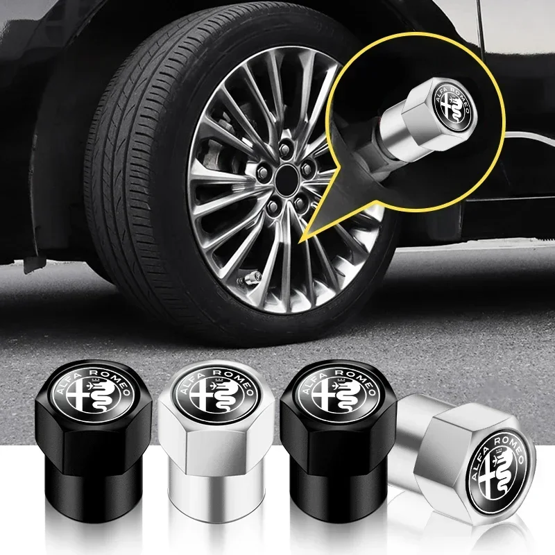 4 шт. автомобильные аксессуары колпачки для штока клапана колес Alfa Romeo 159 147 156 166