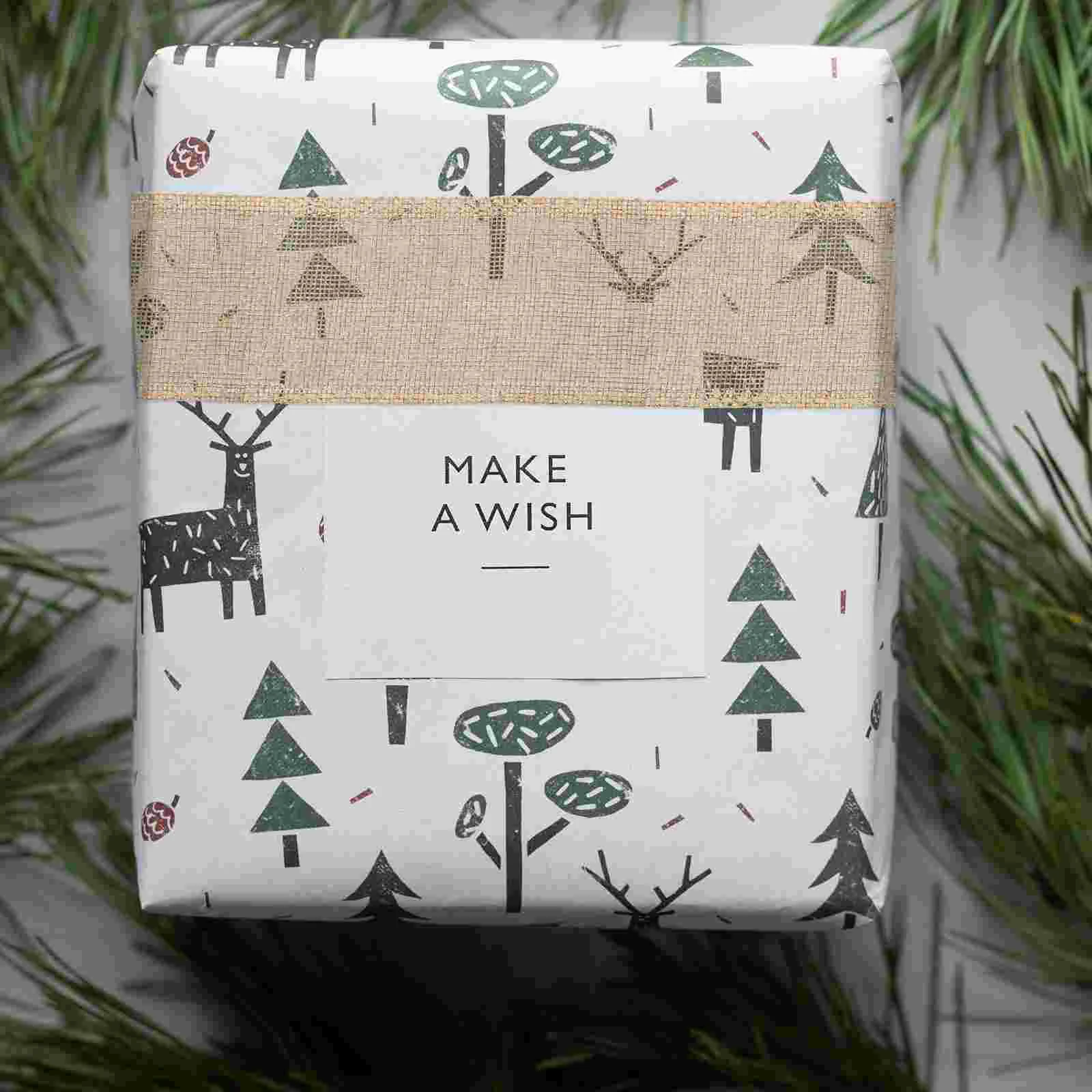 Упаковка из мешковины сделай сам Рождественская рождественская льняная лента