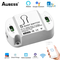 aubess ewelink mini wifi bluetooth 2 4g remote control smart switch module voice control work with alexa google home alice