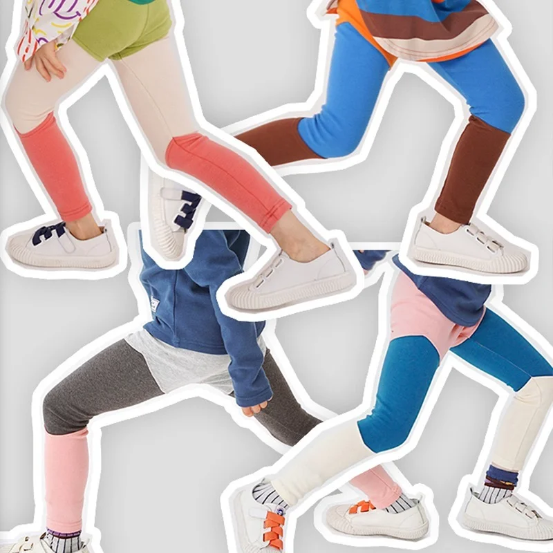 

Kids Summer Leggings Multi-color Patchwork Elastic Boys Girls Tights Spring Children Skinny Pants