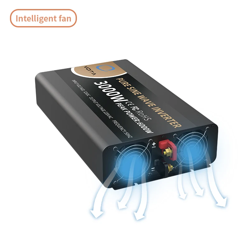 

High quality 3000W dc 12v 24v to ac 110v 220v Pure Sine Wave Inverter car inverter