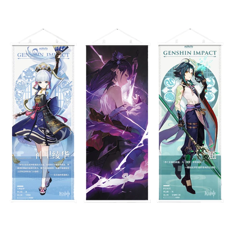 

Genshin Impact Kaedehara Hutao Scroll Canvas Waterproof Wall Hanging Painting Home Decor Anime Poster Wall Art Room Decorationt