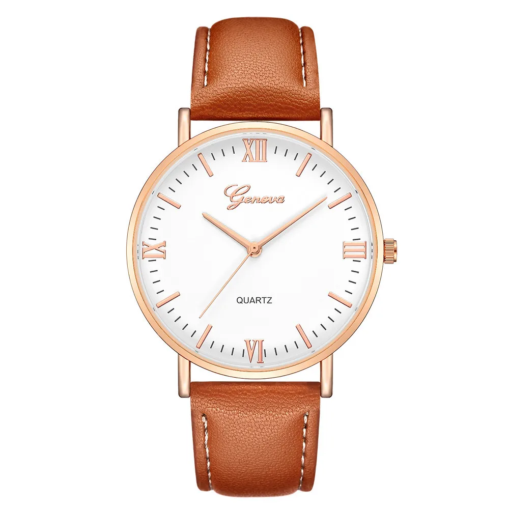 

A2143 Geneva Luxury Brand Mens Watches Stainless Steel Analog Quartz Ladies Dress Wristwatches Clock Women's Watch montre homme