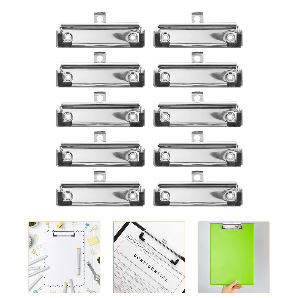 

Stationery Plate Holder Clipboard Clamps Clips Hanging Hole File Office Index Supplies