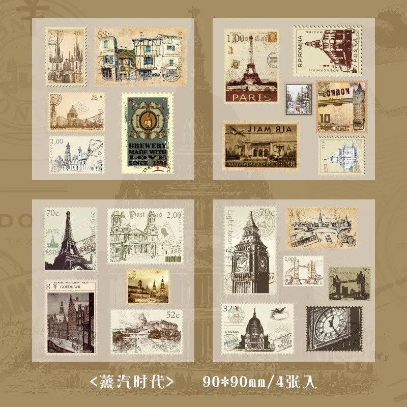 

Набор винтажных наклеек Gimue для скрапбукинга