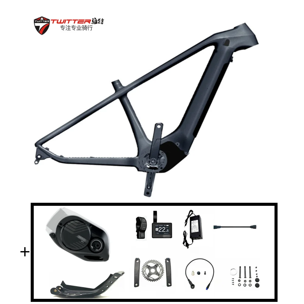

TWITTER NM8 Carbon ebike27,5/29 дюймов батарея карбоновой рамы внутренний Bafang Средний двигатель M410 36V480V250W рама электрического горного велосипеда