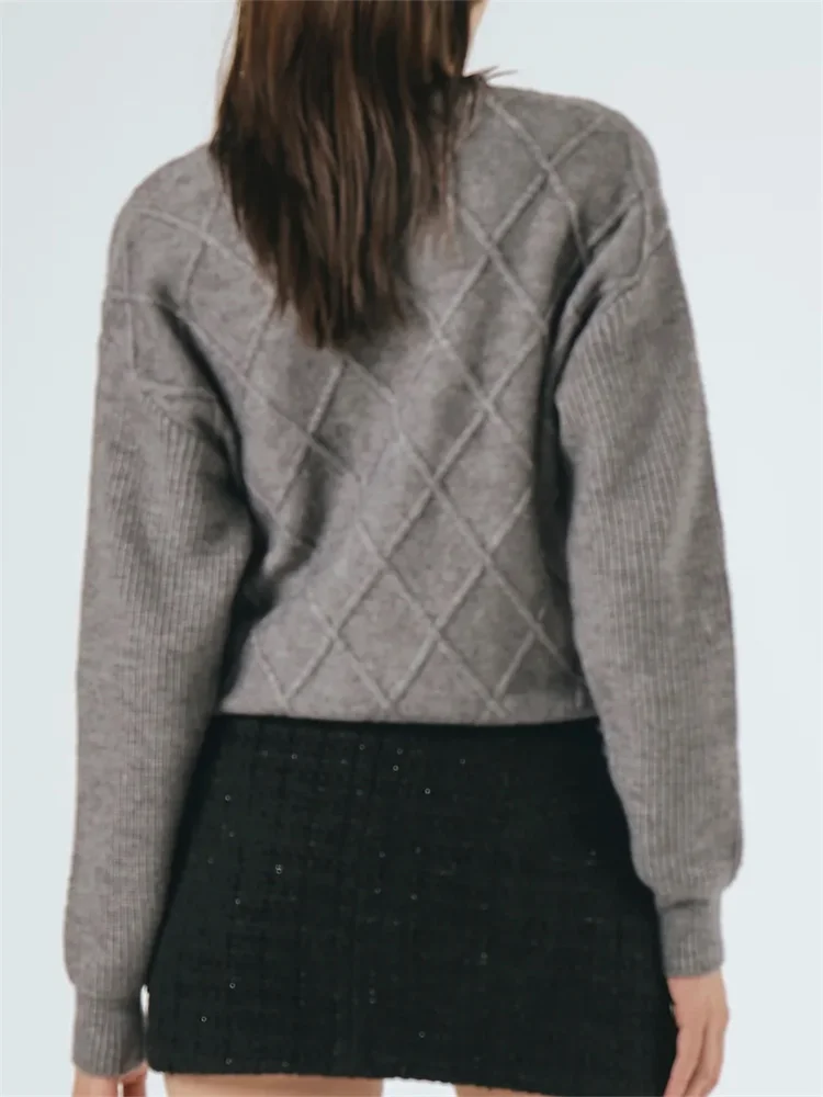 Dourbesty женские вязаные свитера топы свободные повседневные с длинными рукавами и