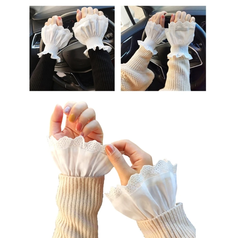 

Fashion Hollow out Wrist Cuffs Fake Sleeve Skirt Lovely Cosplay Maid Sleeves