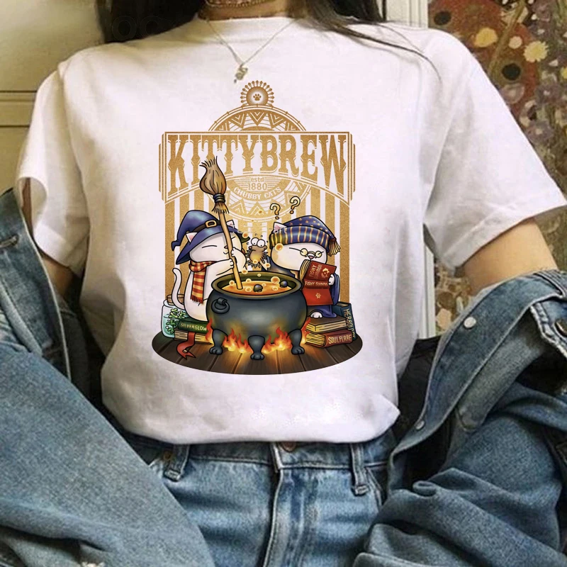 

Летняя Милая Белая футболка Харадзюку с круглым вырезом, модный Забавный топ с коротким рукавом в стиле 90-х, женская футболка с рисунком из мультфильма