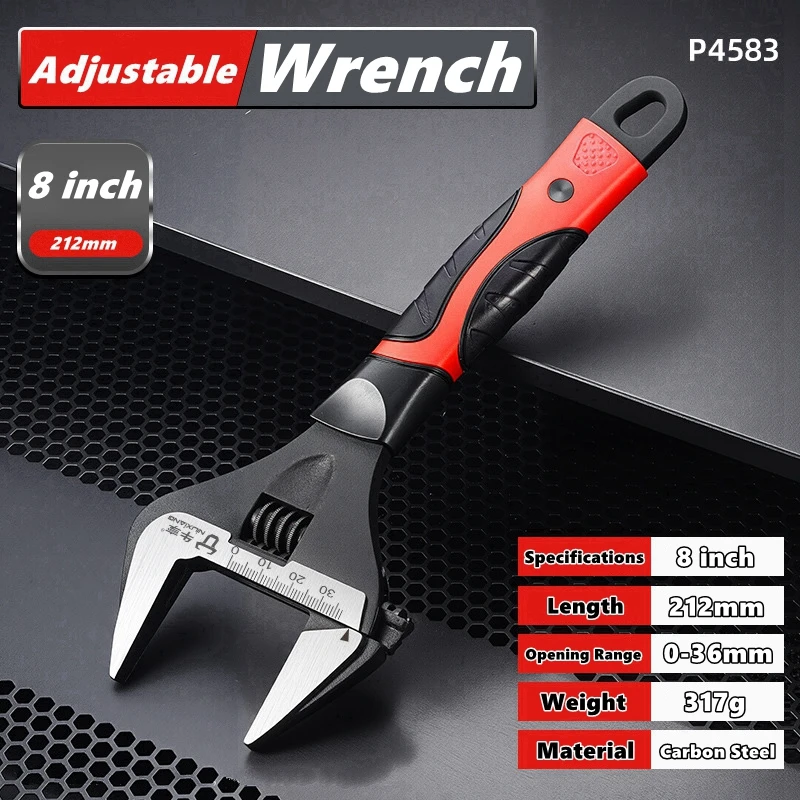 

Большой Разводной Ключ С Нескользящей Ручкой Высокой Твердости, Инструмент Двойного Назначения Для Ремонта Мотоциклов