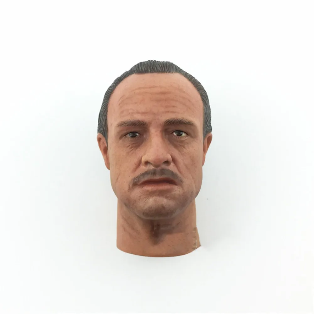 Marlon Brando Head  Sculpt Singer1/6 Scale  The Godfather  Painted Movie Actor   Soldier Toys Model For 12Inch Action Figure