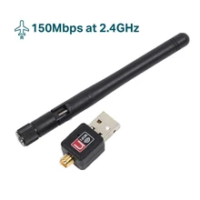 USB WiFi Adapter 150Mbps 2.4GHz Antenna USB 802.11n/g/b Ethernet Wi-Fi Dongle USB LAN Wireless Network Card For PC WiFi Receiver