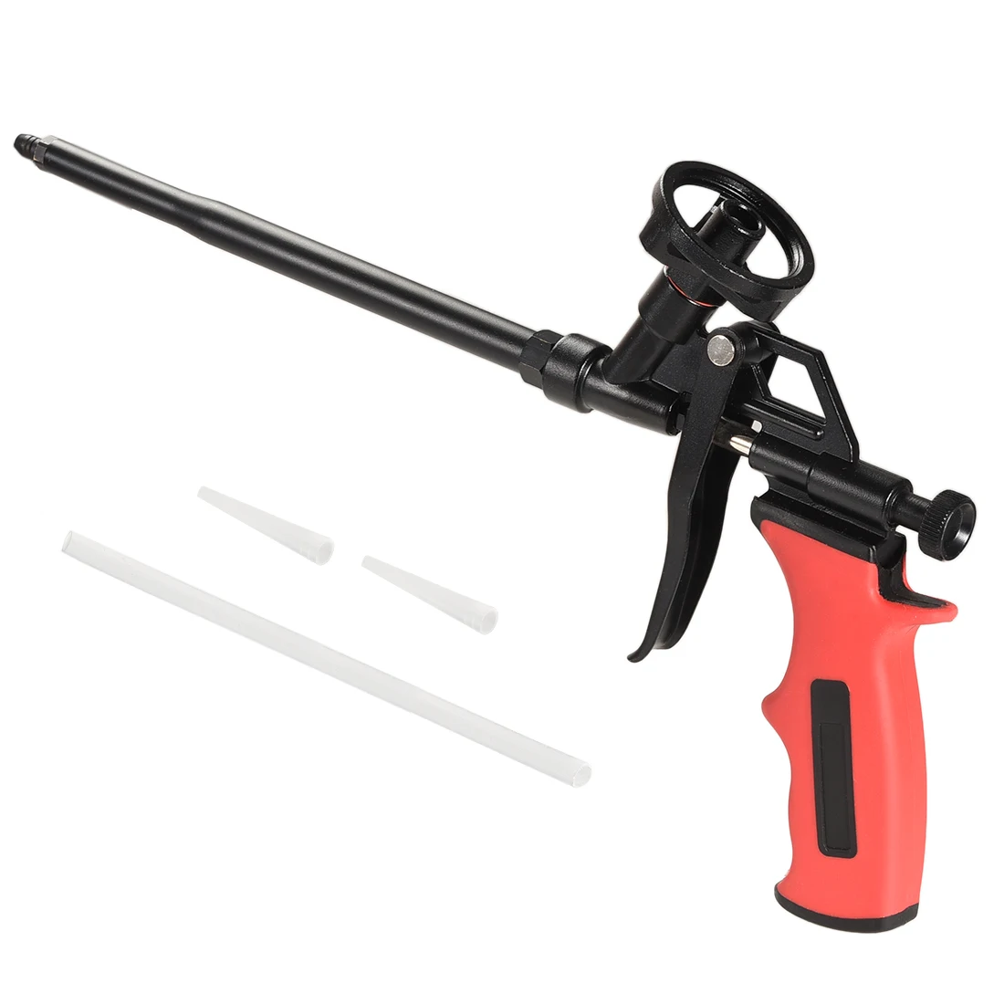 

Uxcell Professional Foam Gun 12.8" PU Expanding Dispensing Foaming Spray Applicator for Caulking Filling Sealing Black/Red