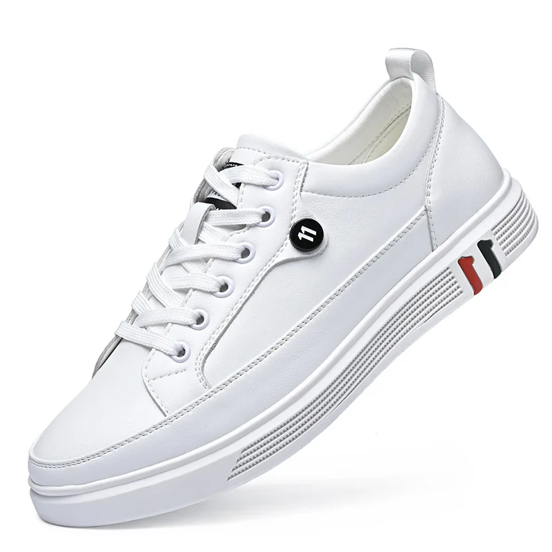 

Fashion Leather Shoes Men 2022 Spring and Autumn New Sports Shoes Sneakers Men's Casual Shoes Black and White