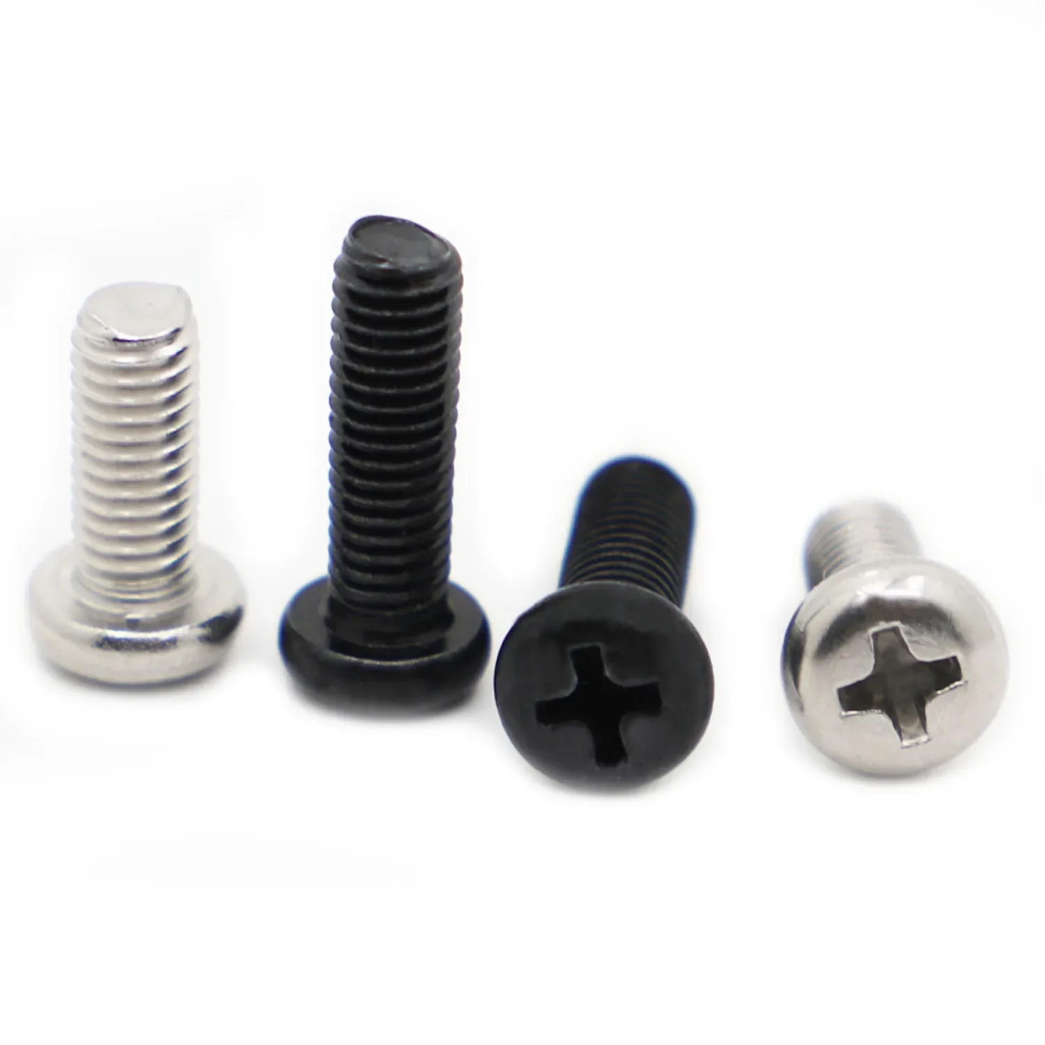 M1 M1.2 M1.6 M2 M2.5 M3 M4 Черная сталь / Нержавеющая 304 Винт с крестообразным шлицем и