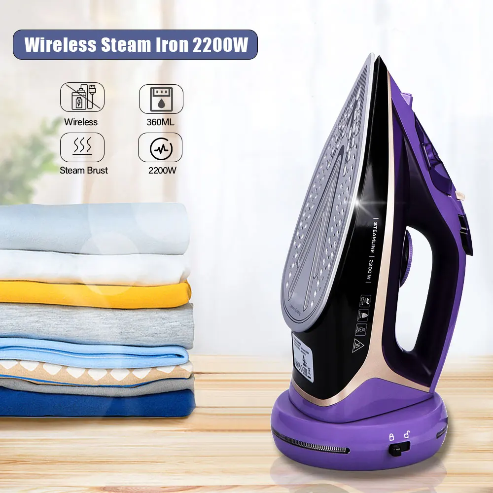 

Утюг паровой Электрический беспроводной, 2200 Вт, 2 в 1