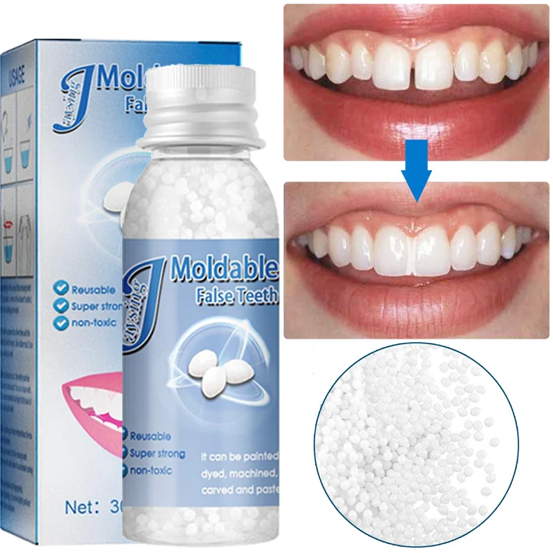 

30ml Moldable Temporary Tooth Repairing Kit Resin False Teeth Gaps Solid Glue Denture Adhesive Tooth Whitening Beauty Tools