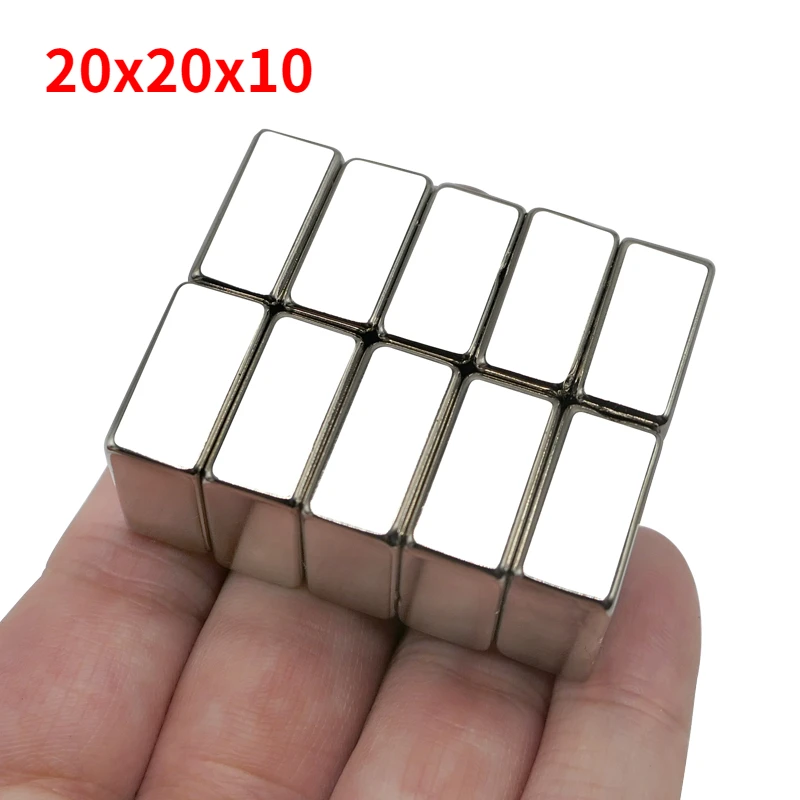 

Neodymium Magnet Super Powerful Magnets 1/3/5/10pcs 20x20x10mm Strong Magnet Permanent Rare Earth Magnets Magnetic Block