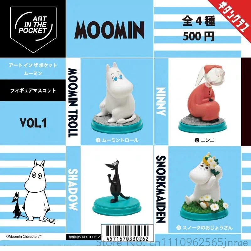Фото Оригинальная японская коллекционная фигурка Муми-троллей из серии Gashapon Moomin Valley, настольный декор, украшение для дома и офиса, коллекция для взрослых №3