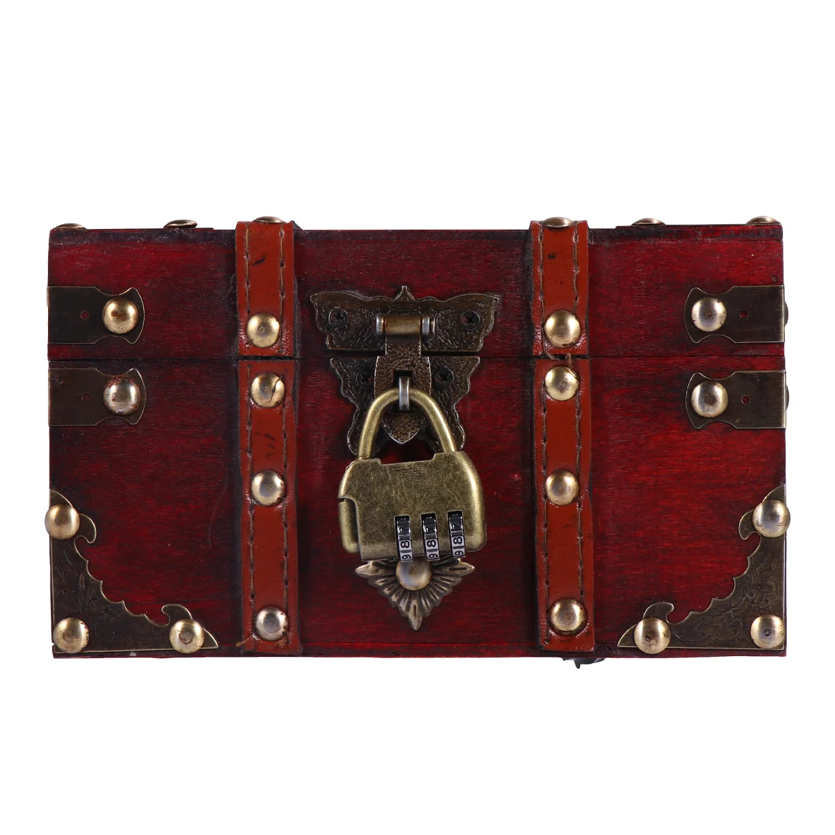 

Box Wooden Jewelry Treasurekeepsake Boxes Trinket Case Storagevintage Organizer Large Wood Lockcontainer Home Decorative Trunks