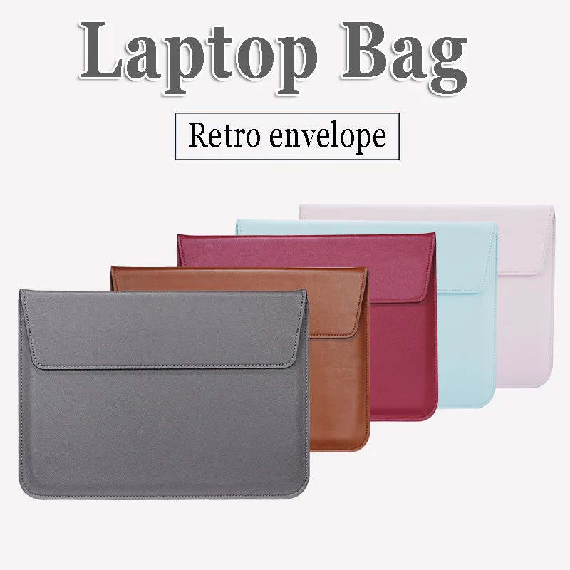 Laptop Bag for Macbook Air 13 Case M1 Pro Retina 13.3 11 15 XiaoMi 15.6 Notebook Cover Huawei Crocodile Retro Envelope Shell