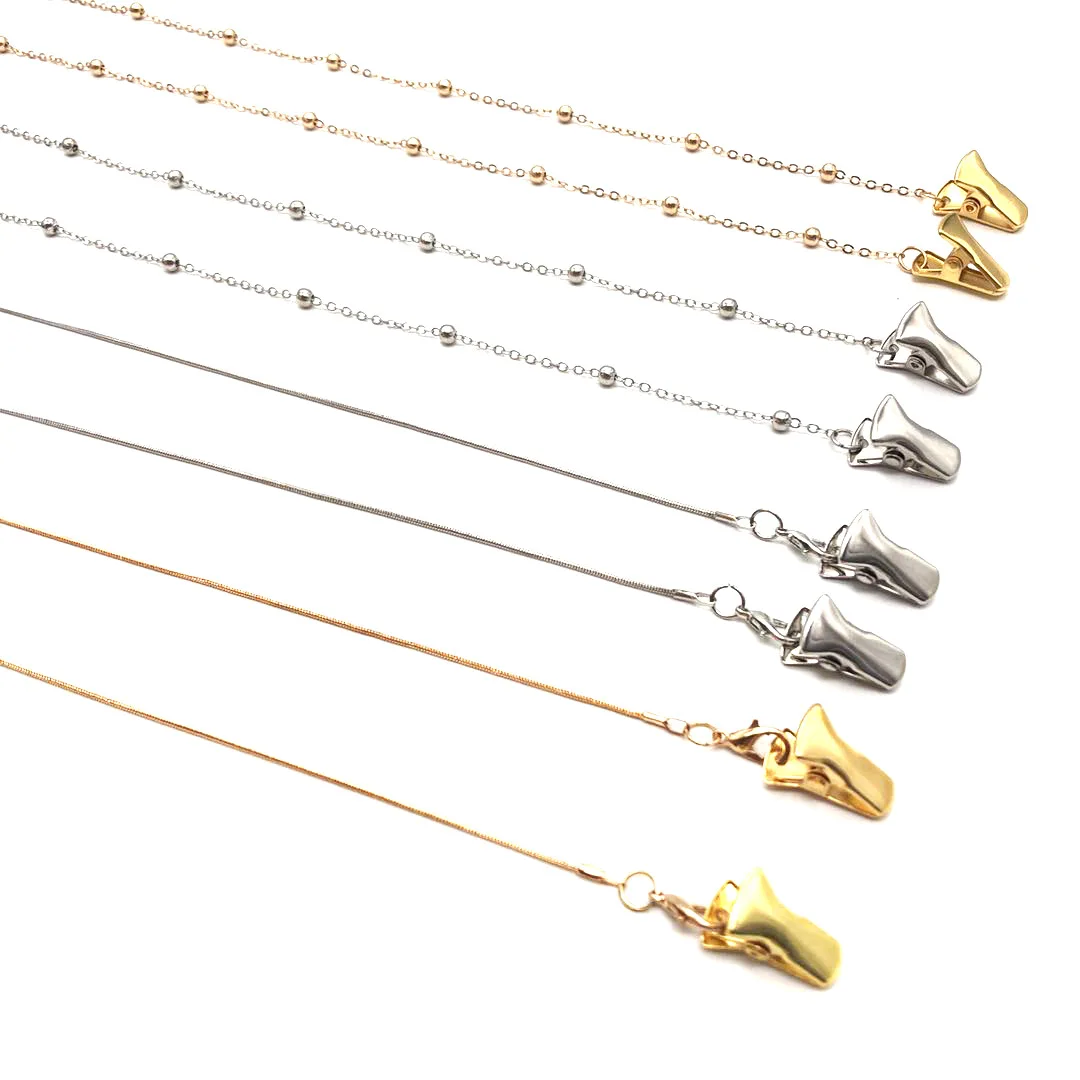 

1 шт. металлический зажим для очков на цепочке нескользящие шнурки для очков для чтения веревка для очков держатель для маски унисекс с зажи...