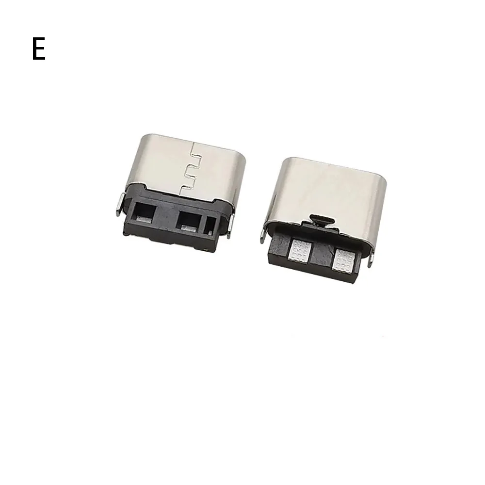 5 шт. 2-контактный разъем Micro Usb типа C с поворотом на 90/180 градусов