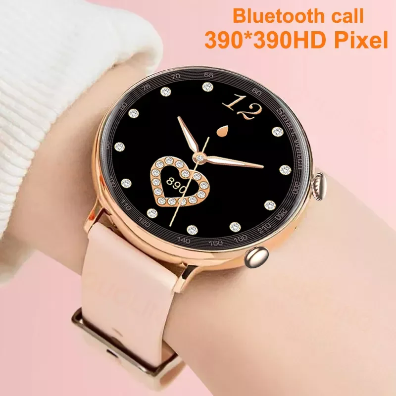 

2022 New Bluetooth Call Women Smart Watch Men Waterproof Heart Rate Monitor Smart Bracelet 390*390 HD Display Ladies Smartwatch
