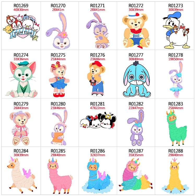 

10Pcs/lots Cute Disney StellaLou Gelatoni Duffy ShellieMay Character Cartoon Planar Resin for DIY Phone Decorations