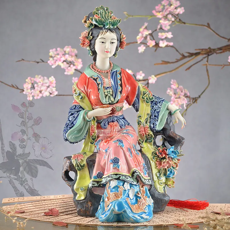 

Китайские керамические куклы Изобразительное искусство женская статуя скульптура художественные коллекции ангелы фарфор коллекционный домашний декор ремесла L3390