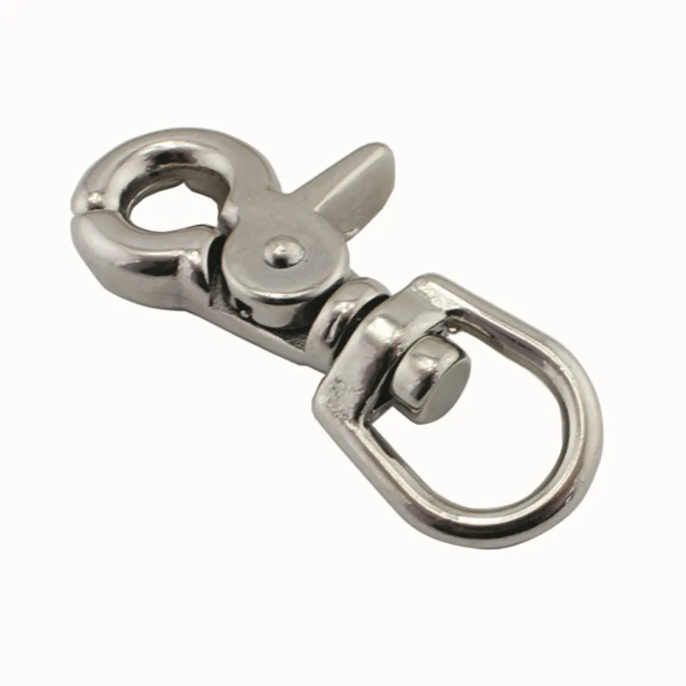 

100Pcs/lot Stainless Landyard Trigger Swivel Snap Hook 1/2",65mm Stainless Steel Ss316 Lobster Claw Clasp Bag Snap Hooks