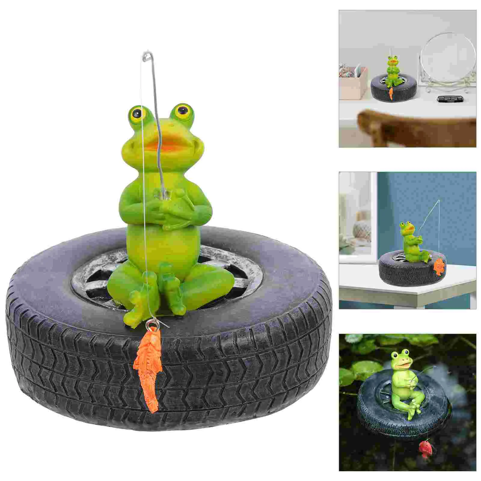 

Frog Floating Resin Frogs Figurine Pond Garden Statue Ornament Decoration Shaped Water Decor