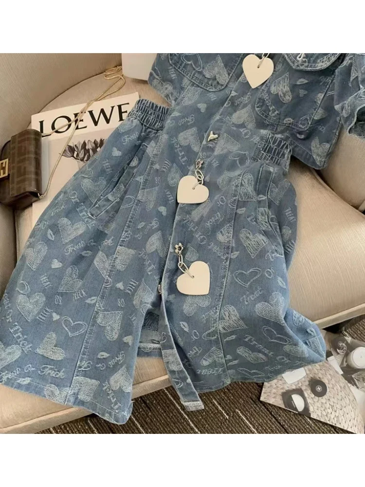 Женское джинсовое платье с коротким рукавом голубое из денима пузырьками