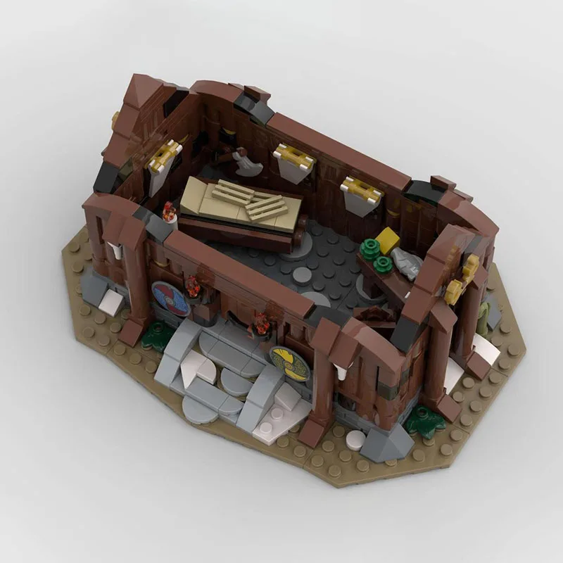 Новый MOC, средневековая архитектура, модель деревенского дома викингов, сделай сам, креативная сборка, строительные блоки, игрушка, детский подарок на день рождения (art.: 3920cefa90d5d) - 3920cefa90d5d