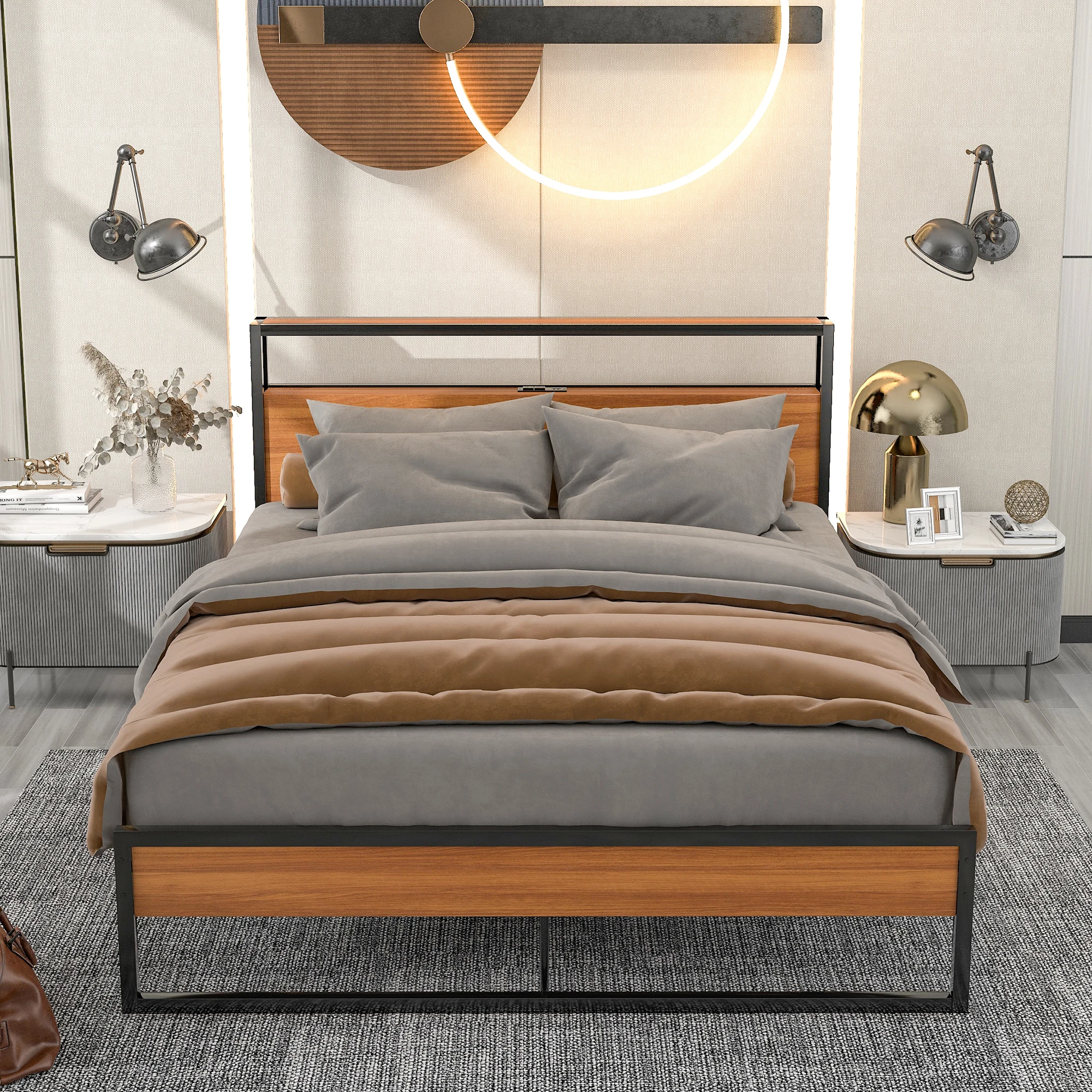 With Headboard And Footboard, Slat Support