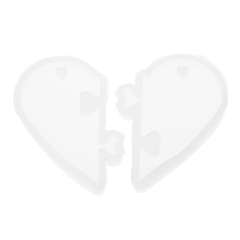 

Shiny Glossy Heart Shape Silicone Resin Molds DIY Handmade Keychain Pendant Jewelry Epoxy Resin Mould Making Tool