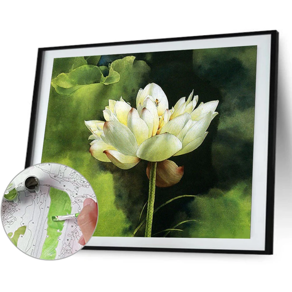 

Room Decoration Frameless DIY Paint DIY Digital Oil Painting By Numbers Vase Flower Picture Home Living Room Decor