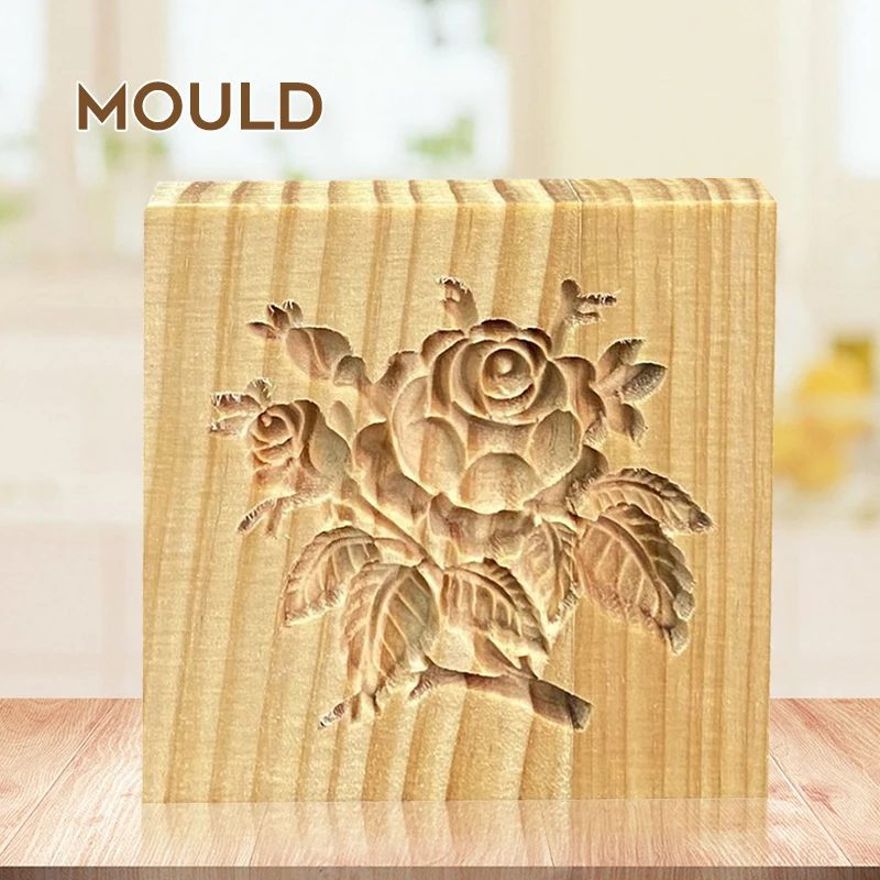 

Newest Carved Wooden Pryanik Gingerbread Cookie Mold DIY Baking Cookie Cutter Mould Practical Kitchen Tools Easy Operation